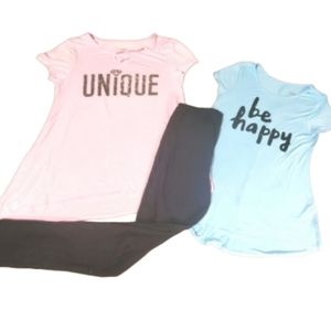 Lightweight babydoll style tunic tops,blk leggings
